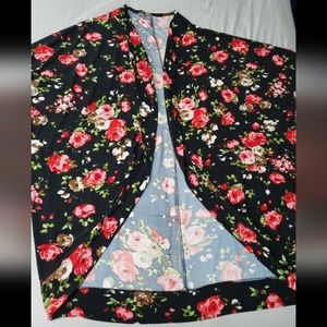 Black Floral Cardigan